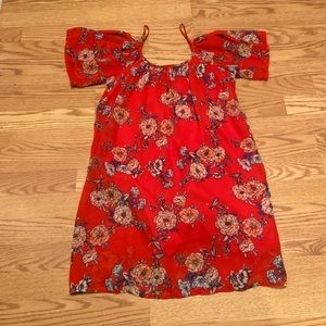 Red Floral Dres